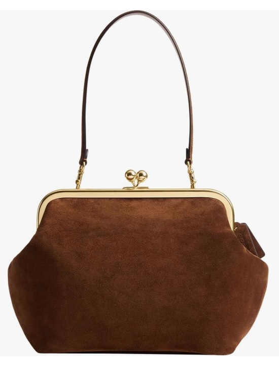 Coach Handbags - Coach Kisslock Frame Bag in Warm Brown